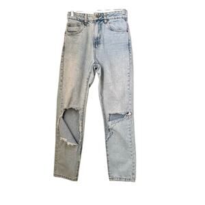 Cotton:On Women's Jeans Size 2 Distressed Stretch Acid Wash Ripped